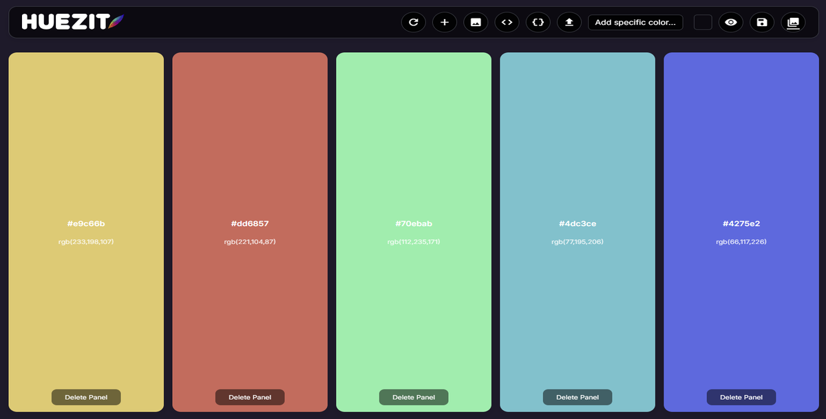 Huezit – Smart Color Palette Generator for Designers & Developers