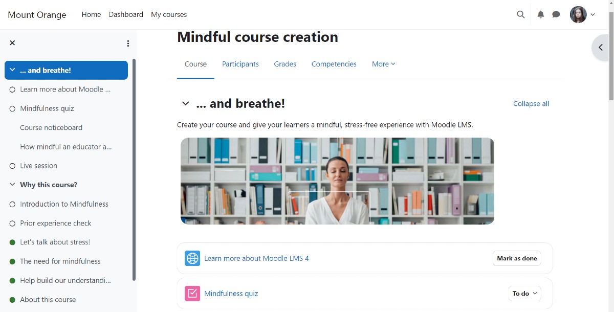Moodle Learning Management System (LMS)